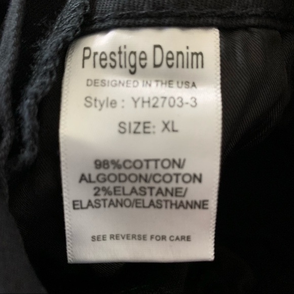 Prestige Denim NWT Destroyed Black Short Overalls - Picture 11 of 12